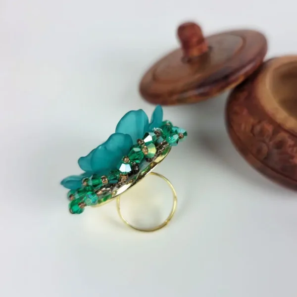Petal promise floral finger ring
