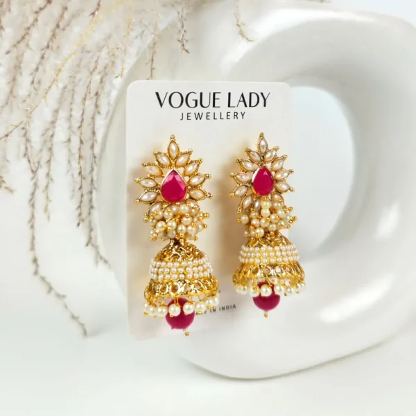 Maharani traditional pearl jhumka