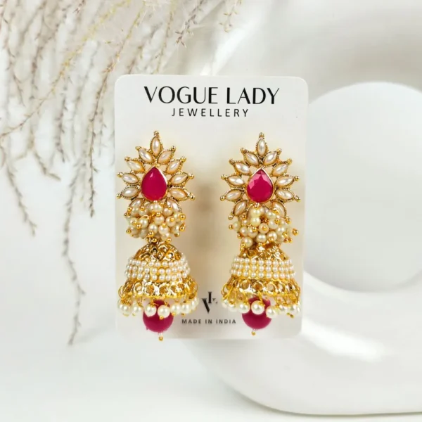 Maharani traditional pearl jhumka