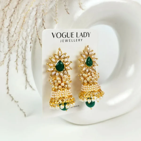 Rangrez traditional pearl jhumka