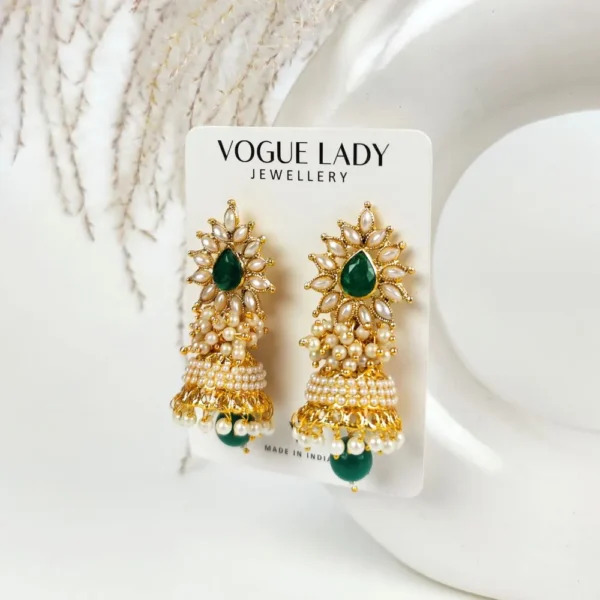 Rangrez traditional pearl jhumka
