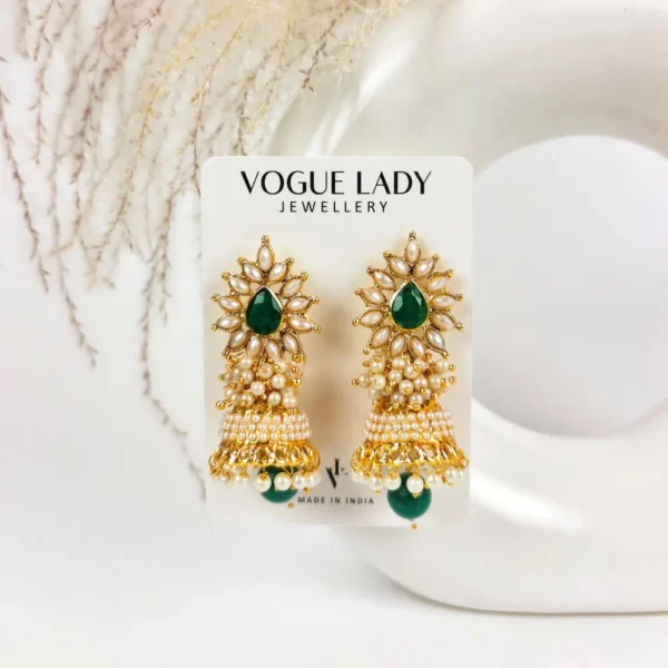 Rangrez traditional pearl jhumka