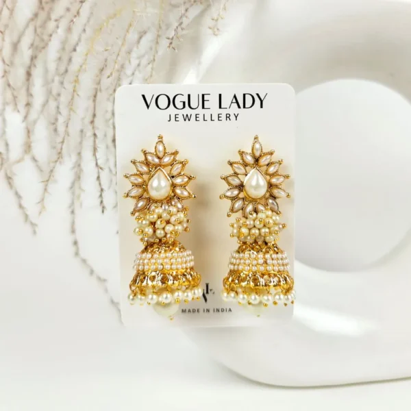 Noorani traditional pearl jhumka
