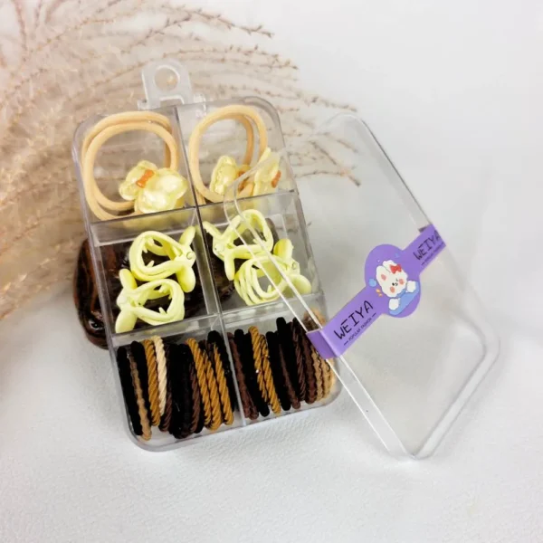 Teddy twist hair tie and clip set