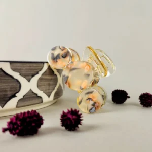 Peach Glow korean hair claw