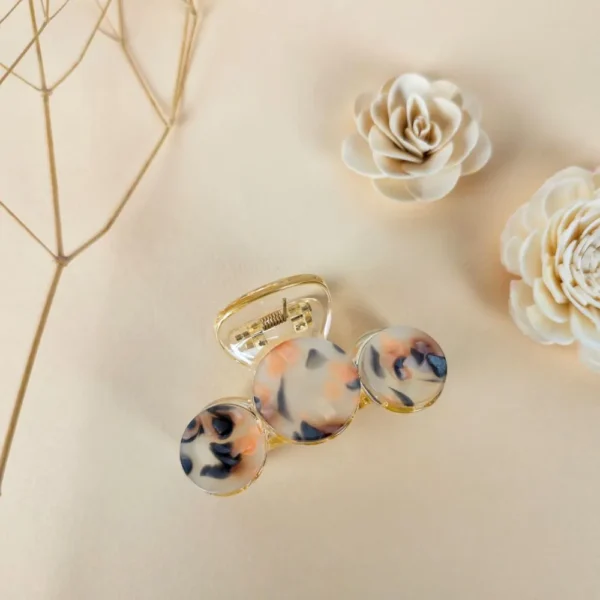 Peach Glow korean hair claw