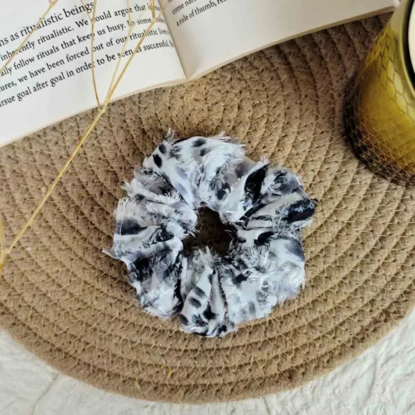 Onyx Orchid handmade scrunchies