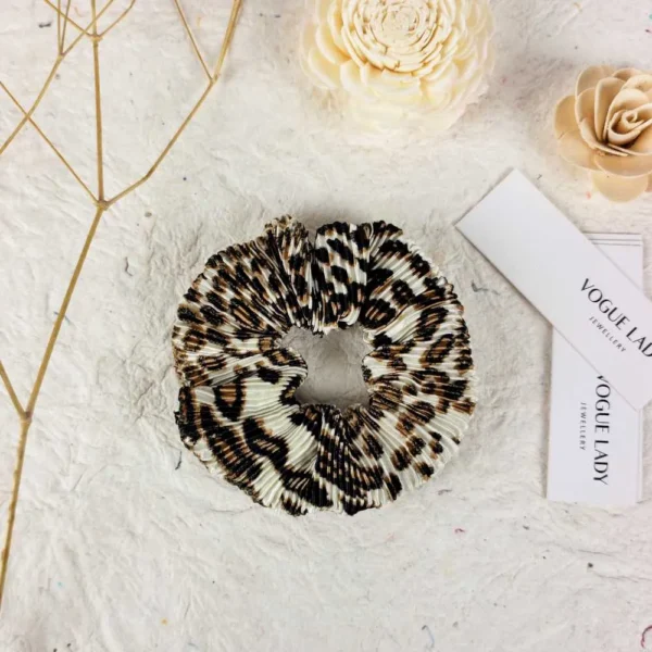 Leopard Luxe handmade scrunchies