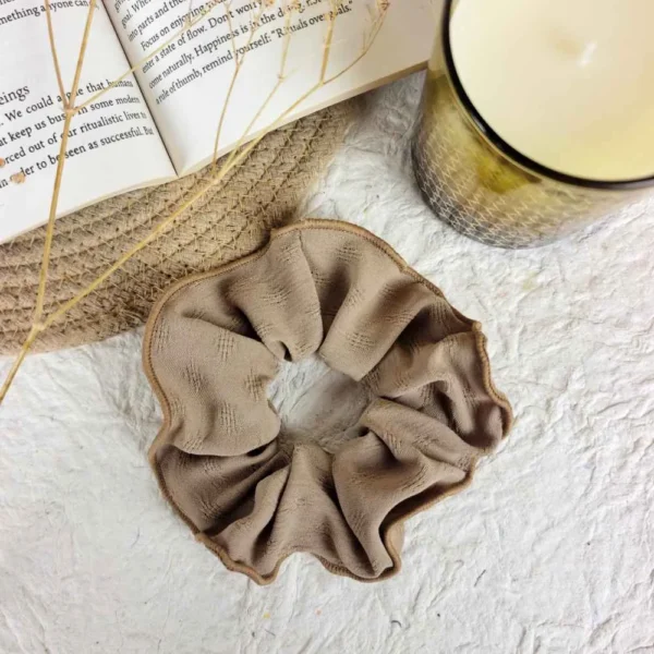Coral Crush handmade scrunchies
